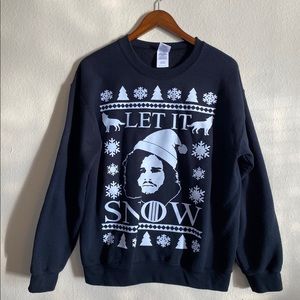 Let It Jon Snow Christmas Sweater - Medium